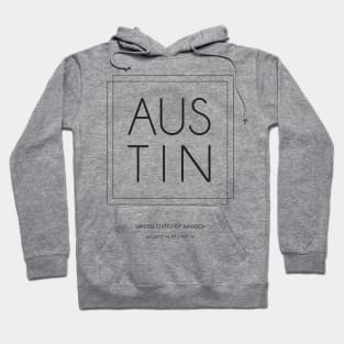 Austin City Minimal Typography Hoodie